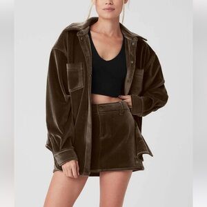 Alo Ribbed Velour Mountain Side Shacket